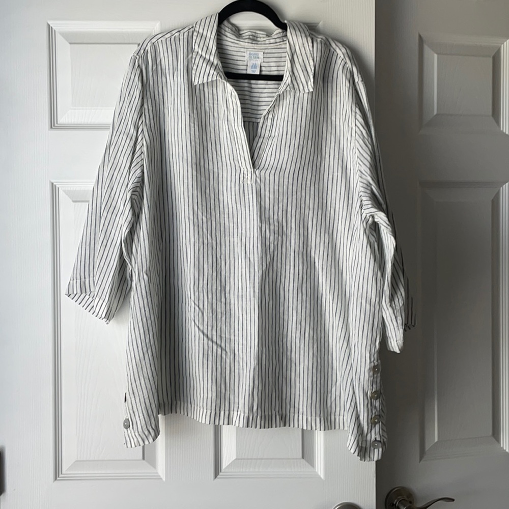 Sigrid Olsen 2x Linen Top
